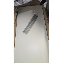 FMD Furniture Checker beli bočni sto sa fiokom, uskog dizajna, sa oštećenjima prikazanim na slikama uživo