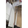 FMD Furniture Checker beli bočni sto sa fiokom, uskog dizajna, sa oštećenjima prikazanim na slikama uživo