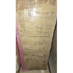 FMD Furniture Checker beli bočni sto sa fiokom, uskog dizajna, sa oštećenjima prikazanim na slikama uživo