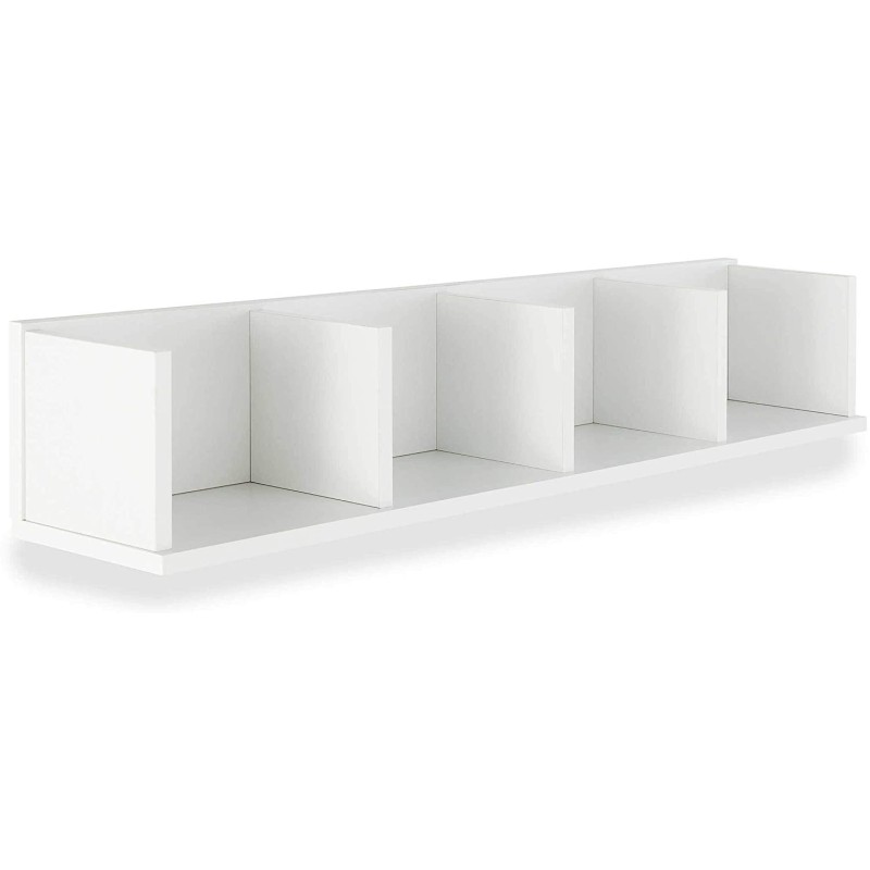 FMD Point 4 zidna polica, 4 odeljka, bela, 92 x 16.5 x 17 cm | Outlet BGD
