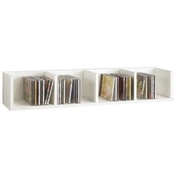 FMD Point 4 zidna polica, 4 odeljka, bela, 92 x 16.5 x 17 cm | Outlet BGD