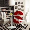 Fredriks Modern Living Amanda set od dve bele konzolne stolice od veštačke kože sa hromiranim ramom i ručkom u naslonu