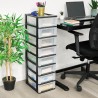 Iris Ohyama polica sa 8 fioka 7L, crna, 35.5 x 26 x 96.5 cm | Outlet BGD