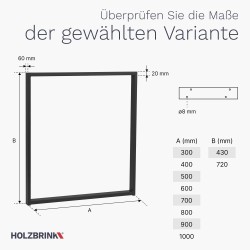 Holzbrink HLT - 01 kvadratni profil 60x30m nogar stola, 1 kom | Outlet BGD