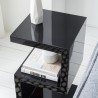 Bočni stočić Snake, visoki sjaj crna, 32x59x32cm | Outlet BGD