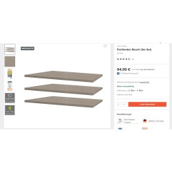 Rauch set od 3 police za garderober, 88x2.2x50 cm | Outlet BGD