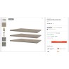Rauch set od 3 police za garderober, 88x2.2x50 cm | Outlet BGD