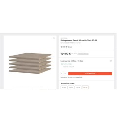 Rauch set od 5 polica 88cm za garderober/orman, dubine 57 - 62 cm | Outlet BGD