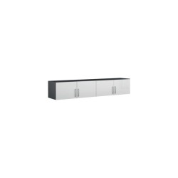 Četvorokrilni Rauch Homburg gornji element za ormar širine 181 cm sa belim frontovima visokog sjaja