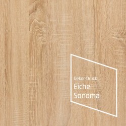 Alpsko beli Rauch Rasant dvokrilni ormar sa dve fioke u dekoru sonoma hrasta i oštećenim ćoškom