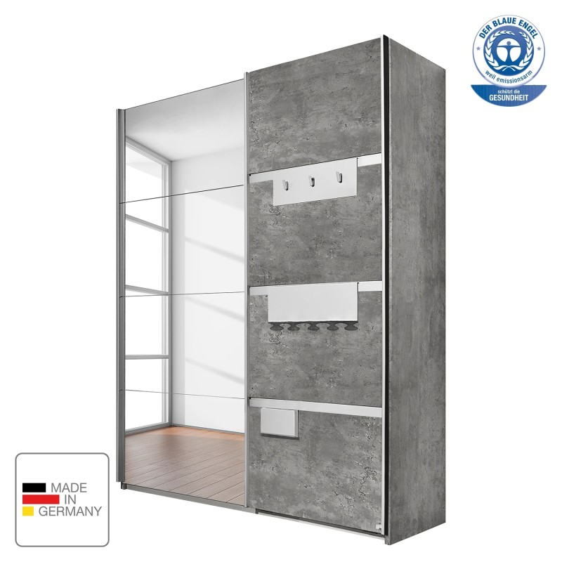 Rauch Steinheim orman, beton, 181x197x59 cm, 7 polica & dodaci | Outlet BGD