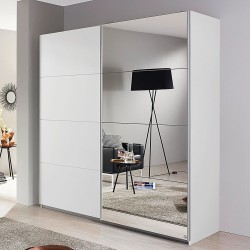 Rauch Subito ormar, klizna vrata, ogledalo, alpsko bela | Outlet BGD