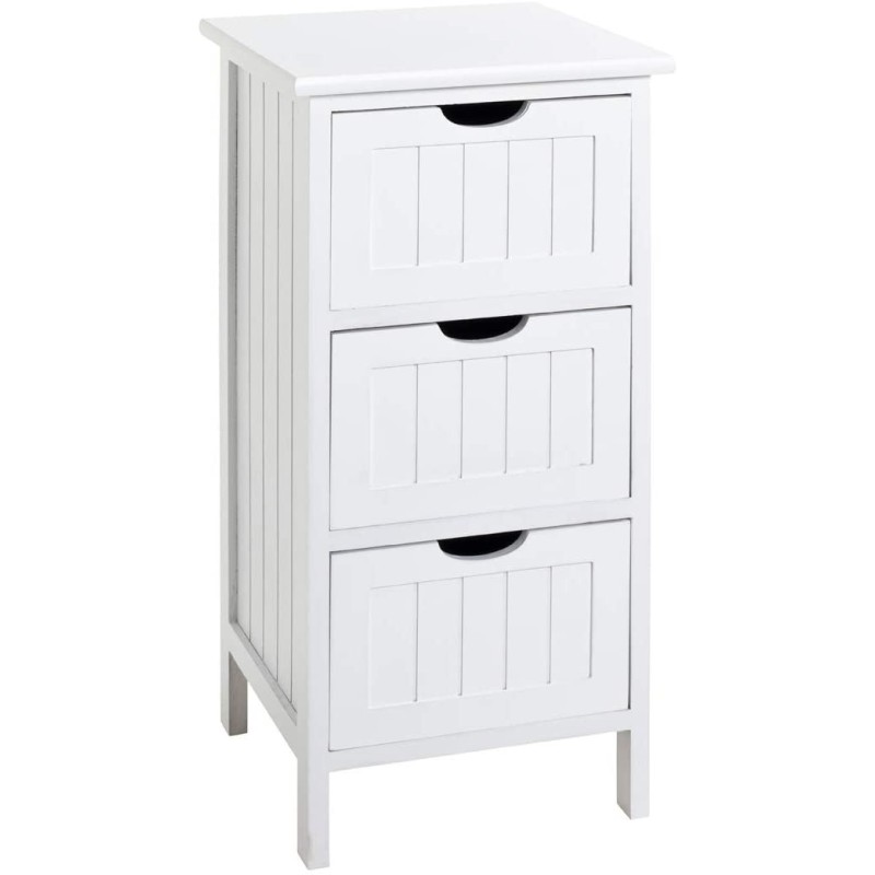 Haku Mobel komodica, bela, drvo masiv/MDF, 30 x 30 x 64 cm | Outlet BGD