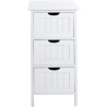 Haku Mobel komodica, bela, drvo masiv/MDF, 30 x 30 x 64 cm | Outlet BGD