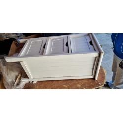 Haku Mobel komodica, bela, drvo masiv/MDF, 30 x 30 x 64 cm | Outlet BGD