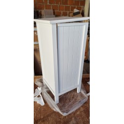 Haku Mobel komodica, bela, drvo masiv/MDF, 30 x 30 x 64 cm | Outlet BGD