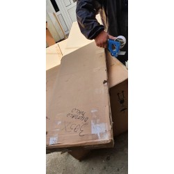 Belo Loftscape Edgeworth predsoblje od melaminske iverice sa puknutim ogledalom