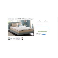 Sampur All Cotton Organic naddušek, 180x200x3cm | Outlet BGD