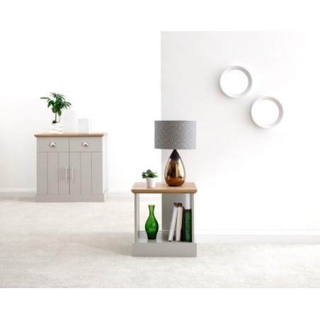 GFW Kendal stočić za lampu, siva, 45 x 38.5 x 46.5 cm | Outlet BGD