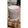ALIENOR - plišani tabure roze - zlatno | Outlet BGD