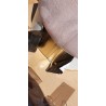 ALIENOR - plišani tabure roze - zlatno | Outlet BGD