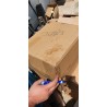 ALIENOR - plišani tabure roze - zlatno | Outlet BGD