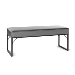 Lifa Living London plišana klupa, siva, 120 x 40 x 45 cm | Outlet BGD