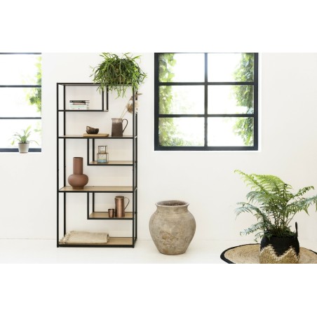 Lifa Living Saint - Tropez otvorena polica, crna/prirodna | Outlet BGD