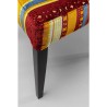 Kare Design Econo Very British tapacirana stolica sa šarenom tekstilnom presvlakom, crnim nogarima od bukve i visokim naslonom
