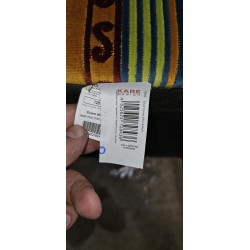 Kare Design Econo Very British tapacirana stolica sa šarenom tekstilnom presvlakom, crnim nogarima od bukve i visokim naslonom