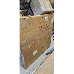 Kare Schickeria bela okrugla ploča stola od lakiranog MDF-a, prečnik 110 cm