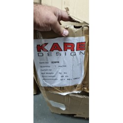 Kare Design Prince Velvet siva stolica sa rukonaslonima, dugmadima na naslonu, nogarima od bukve masiv i rezom na presvlaci