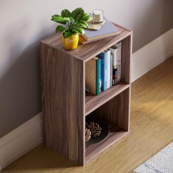 Vida Designs Oxford polica sa 2 kocke, boja oraha, 32x24x54cm | Outlet BGD