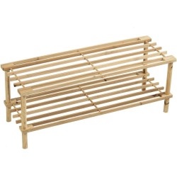 Home Vida polica za cipele, 2 nivoa, kedar, 30x74x26 cm | Outlet BGD