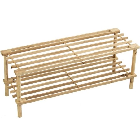 Home Vida polica za cipele, 2 nivoa, kedar, 30x74x26 cm | Outlet BGD