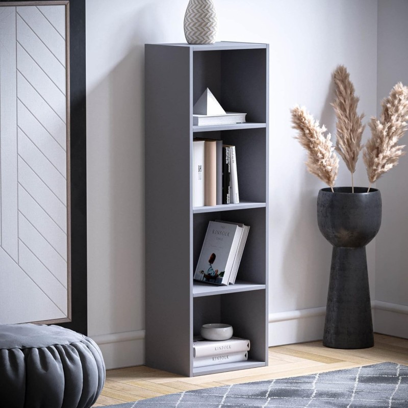 Vida Designs Oxford polica sa 4 kocke, siva, 32x24x106cm | Outlet BGD