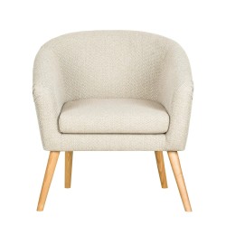 Morteens Ida II fotelja, tkanina/beli jasen, bež, 73x73x69cm | Outlet BGD