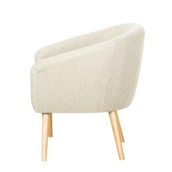 Morteens Ida II fotelja, tkanina/beli jasen, bež, 73x73x69cm | Outlet BGD