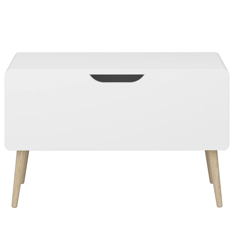 Gaia sanduk, bela, MDF/hrast, 80x50x35 cm | Outlet BGD