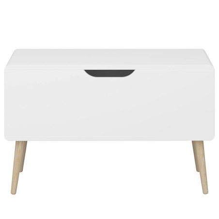 Gaia sanduk, bela, MDF/hrast, 80x50x35 cm | Outlet BGD