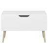 Gaia sanduk, bela, MDF/hrast, 80x50x35 cm | Outlet BGD