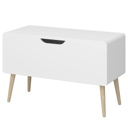 Gaia sanduk, bela, MDF/hrast, 80x50x35 cm | Outlet BGD