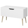 Gaia sanduk, bela, MDF/hrast, 80x50x35 cm | Outlet BGD