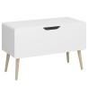 Gaia sanduk, bela, MDF/hrast, 80x50x35 cm | Outlet BGD