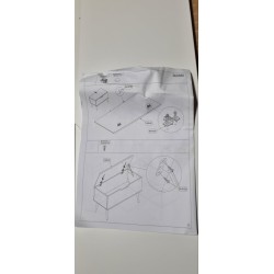 Gaia sanduk, bela, MDF/hrast, 80x50x35 cm | Outlet BGD
