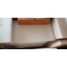 Lindholm cipelarnik/klupa, bela,nogari hrast masiv, 75x52x35 cm | Outlet BGD