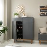 Lindholm komoda/cipelarnik, siva, MDF/hrast, 110x131.5x38cm | Outlet BGD
