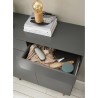 Lindholm komoda/cipelarnik, siva, MDF/hrast, 110x131.5x38cm | Outlet BGD