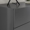 Lindholm komoda/cipelarnik, siva, MDF/hrast, 110x131.5x38cm | Outlet BGD