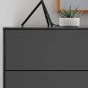 Lindholm komoda/cipelarnik, siva, MDF/hrast, 110x131.5x38cm | Outlet BGD